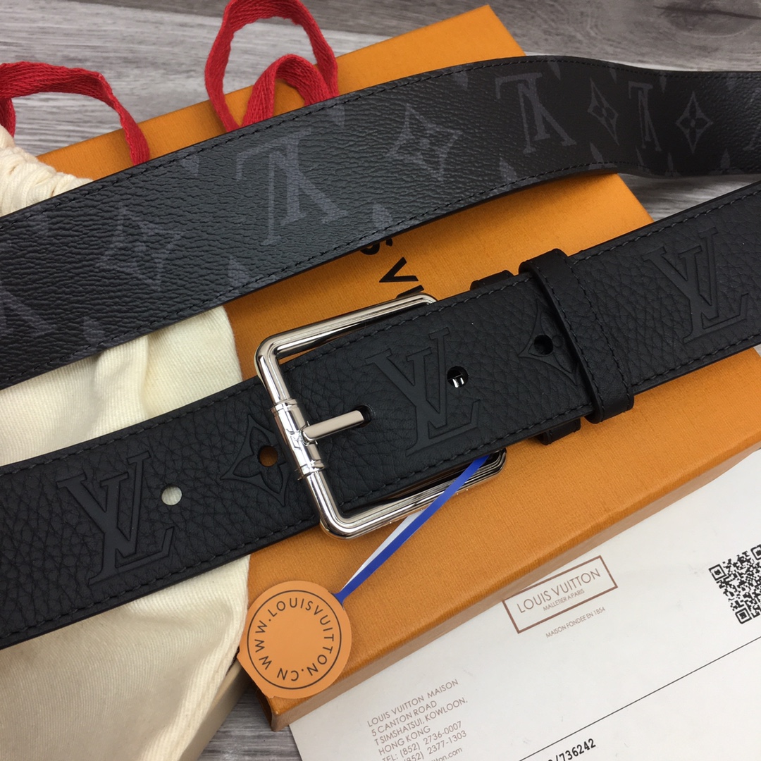 Louis Vuitt*n Men Belt-4CM