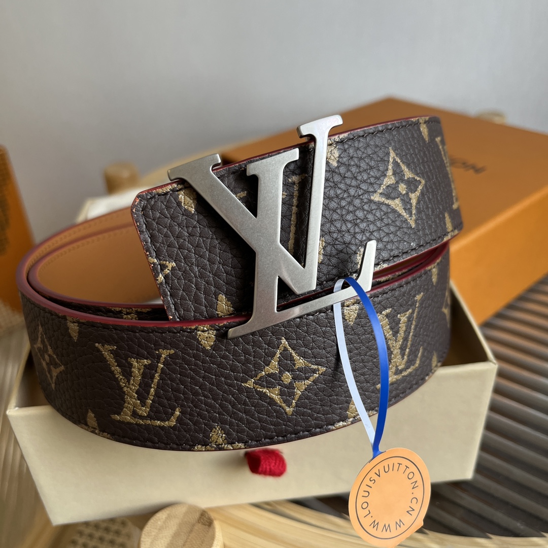 Louis Vuitt*n Men Belt-4CM