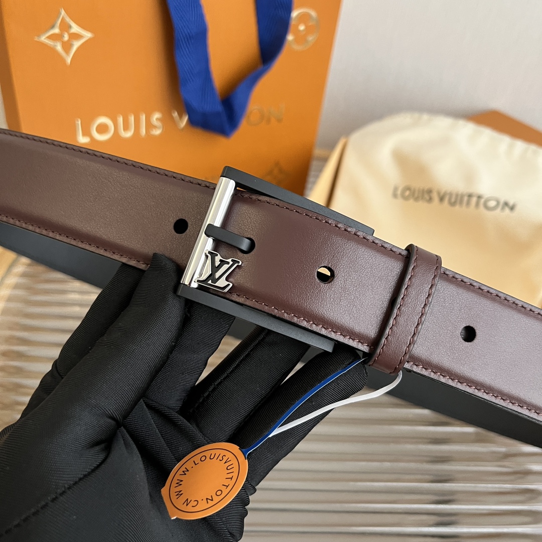 Louis Vuitt*n Men Belt-3.5CM