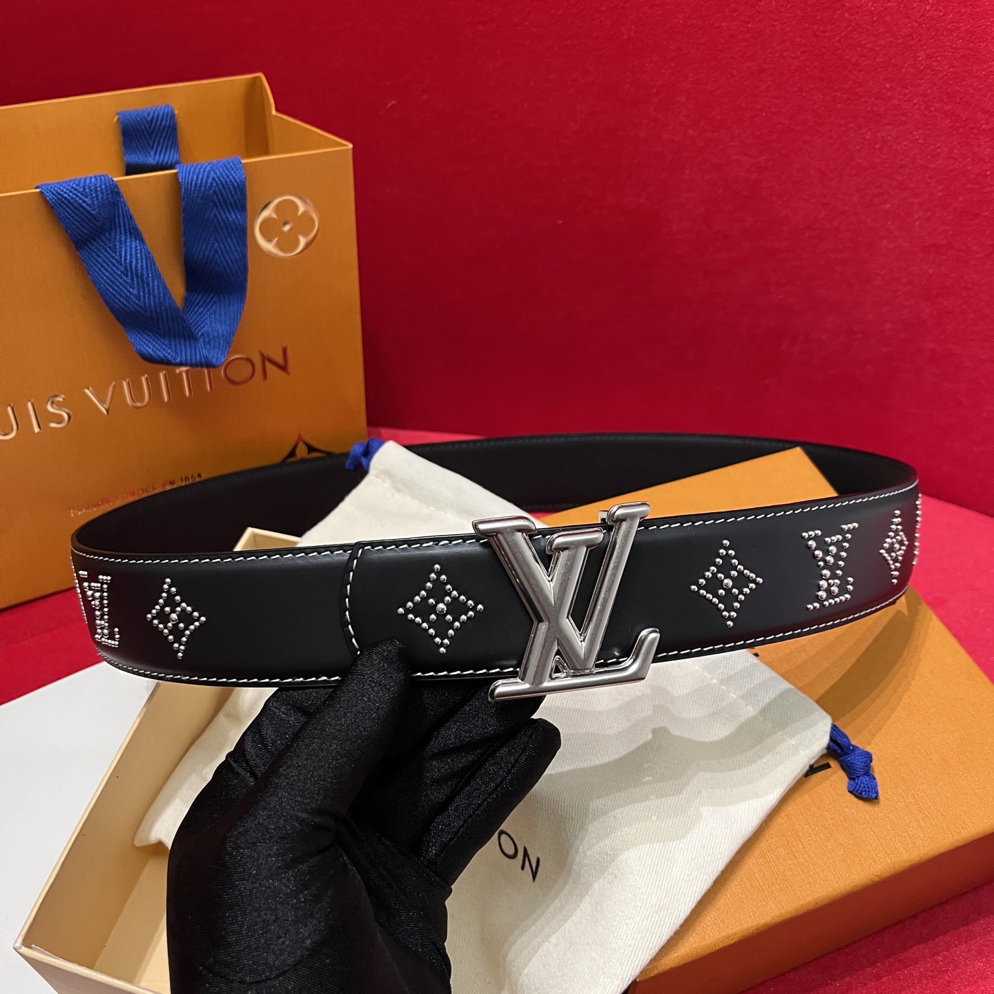 Louis Vuitt*n Men Belt-4CM