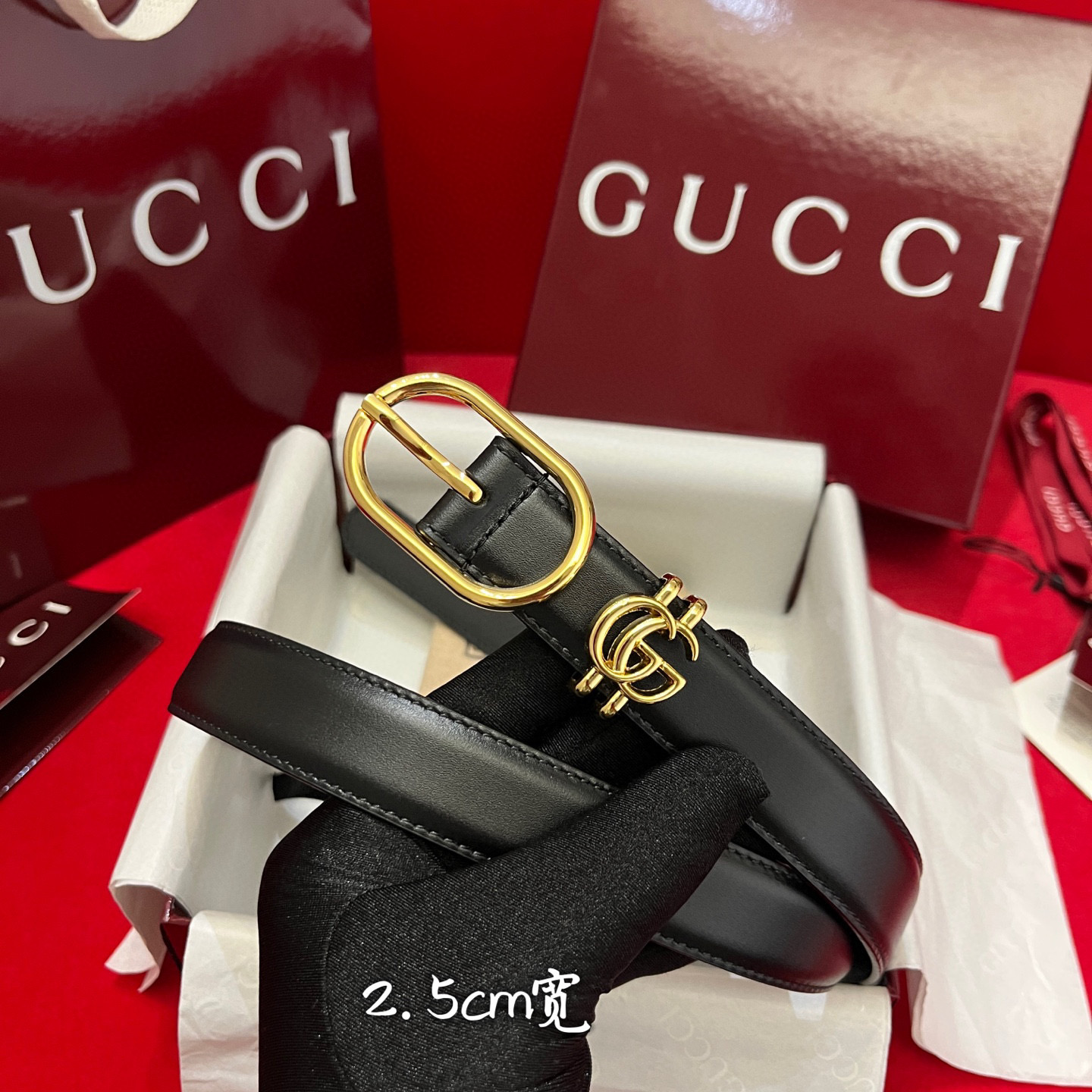 Gucc* Women Belt-2.5CM