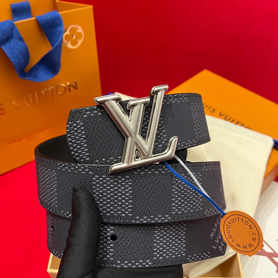 Louis Vuitt*n Men Belt-4CM