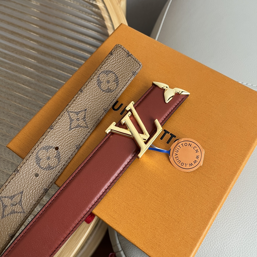 Louis Vuitt*n Women Belt-3CM