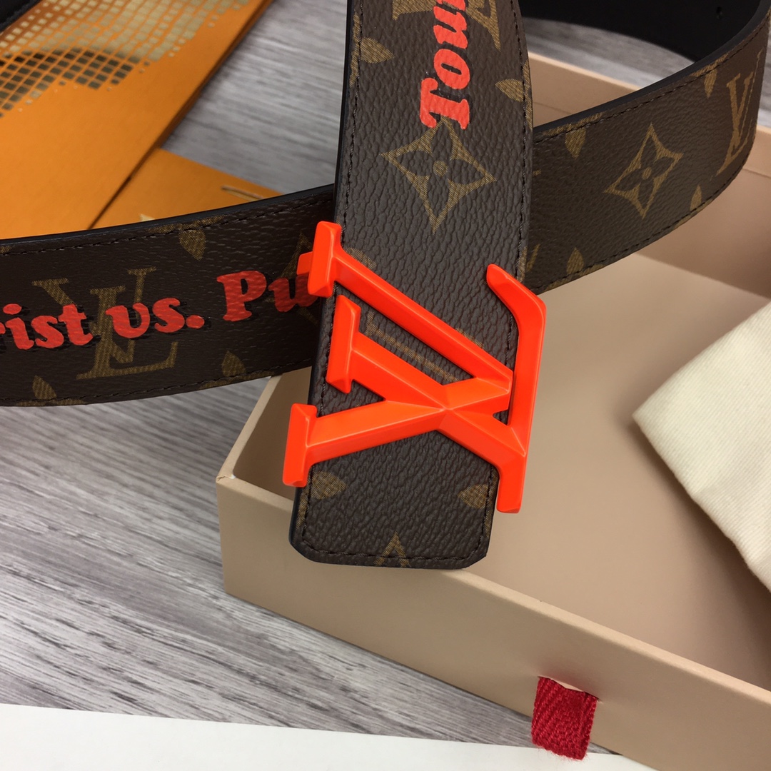 Louis Vuitt*n Men Belt-4CM