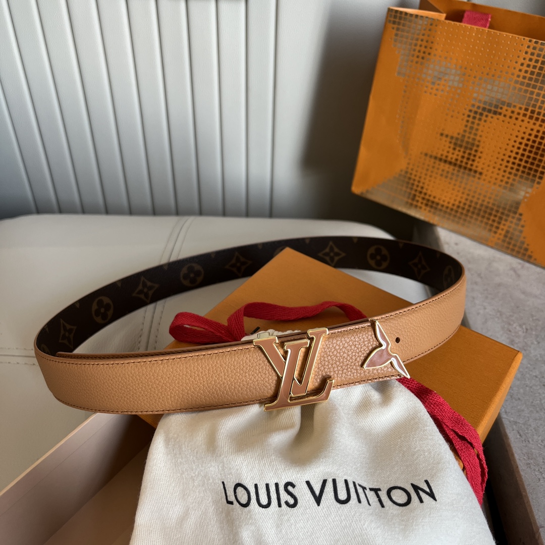 Louis Vuitt*n Women Belt-3CM