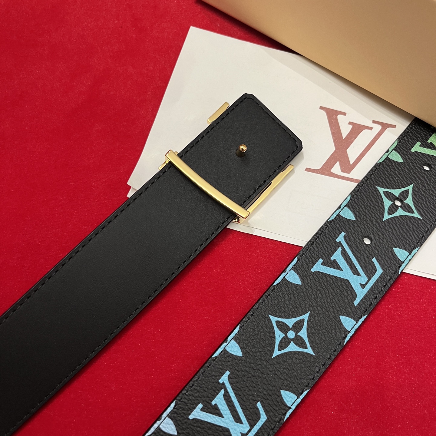 Louis Vuitt*n Men Belt-4CM