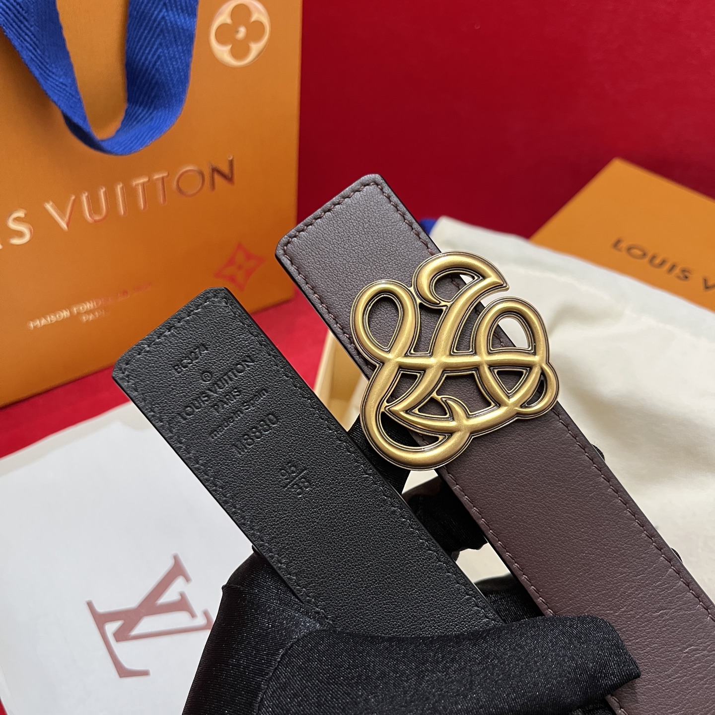 Louis Vuitt*n Men Belt-3.5CM