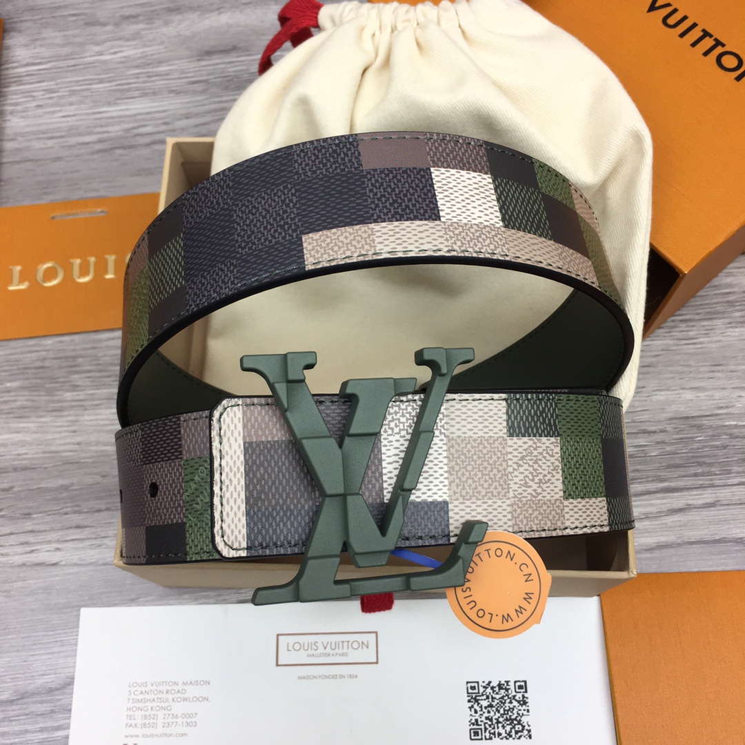 Louis Vuitt*n Men Belt-4CM