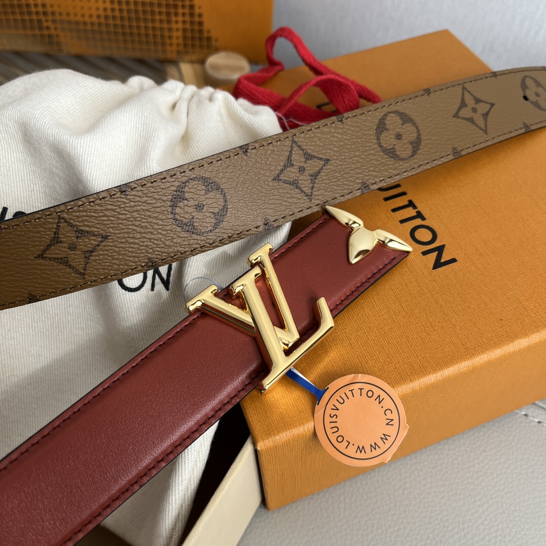 Louis Vuitt*n Women Belt-3CM