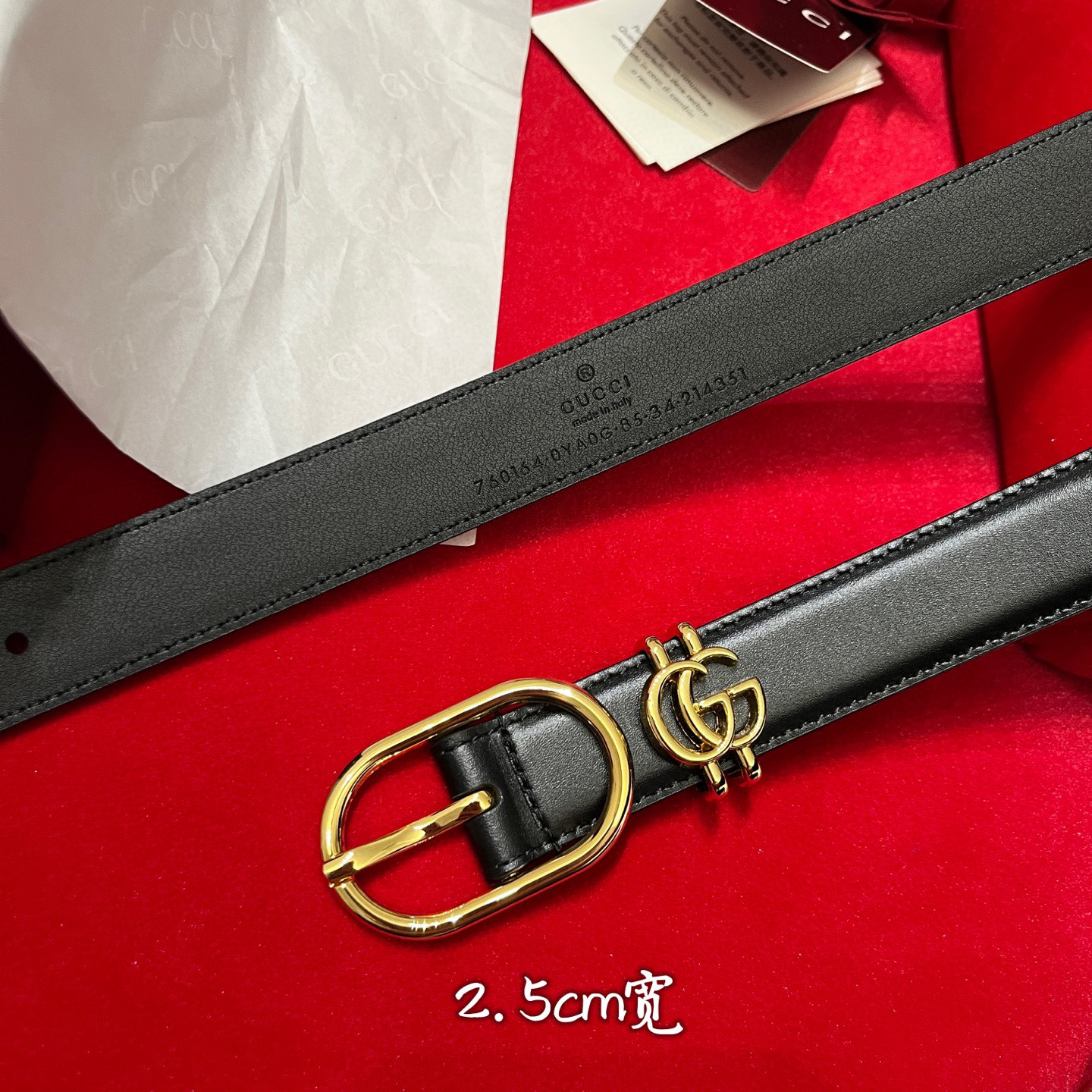 Gucc* Women Belt-2.5CM