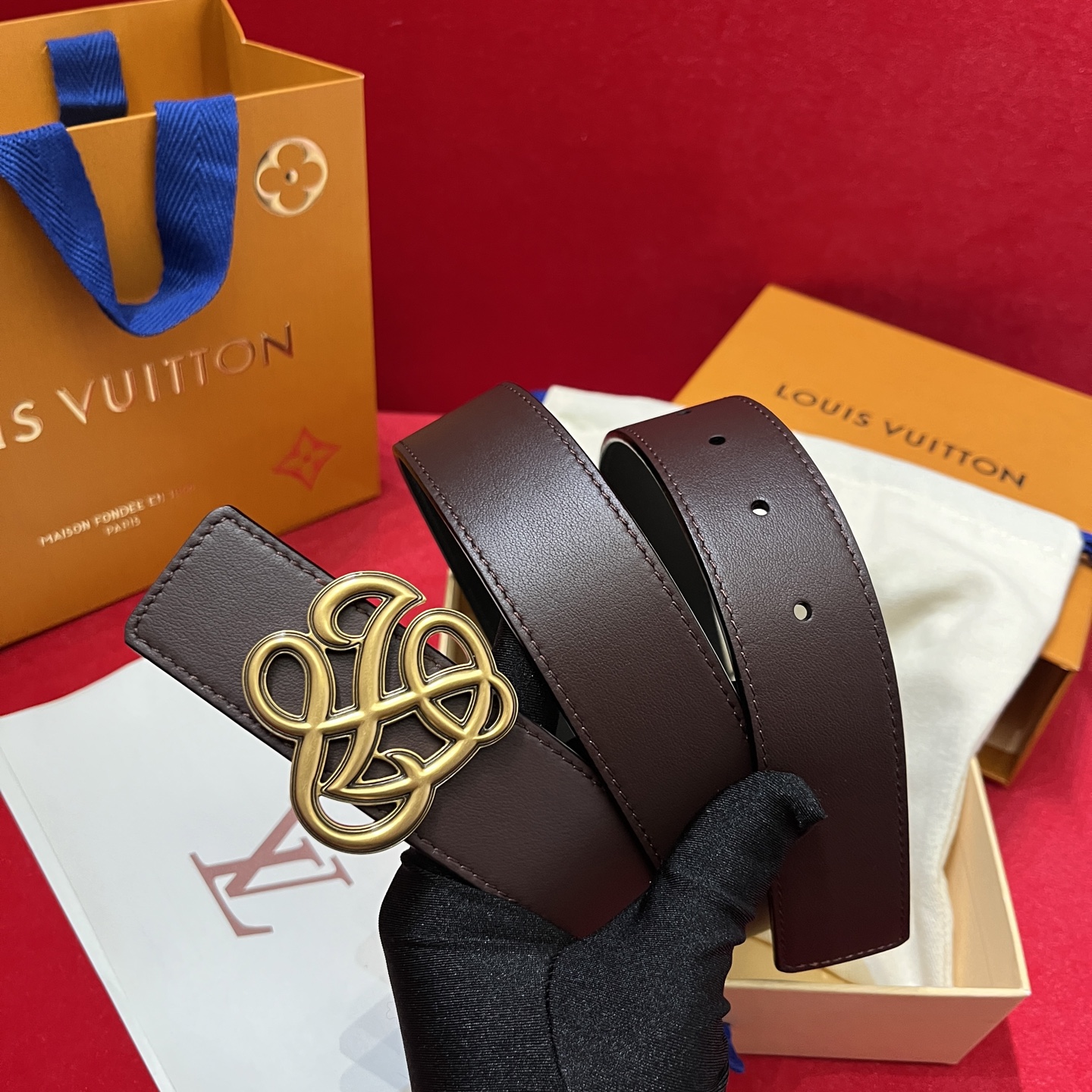 Louis Vuitt*n Men Belt-3.5CM