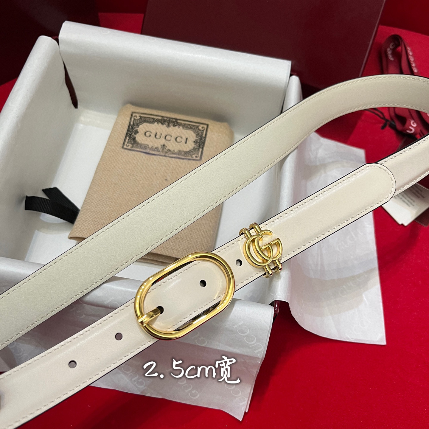 Gucc* Women Belt-2.5CM