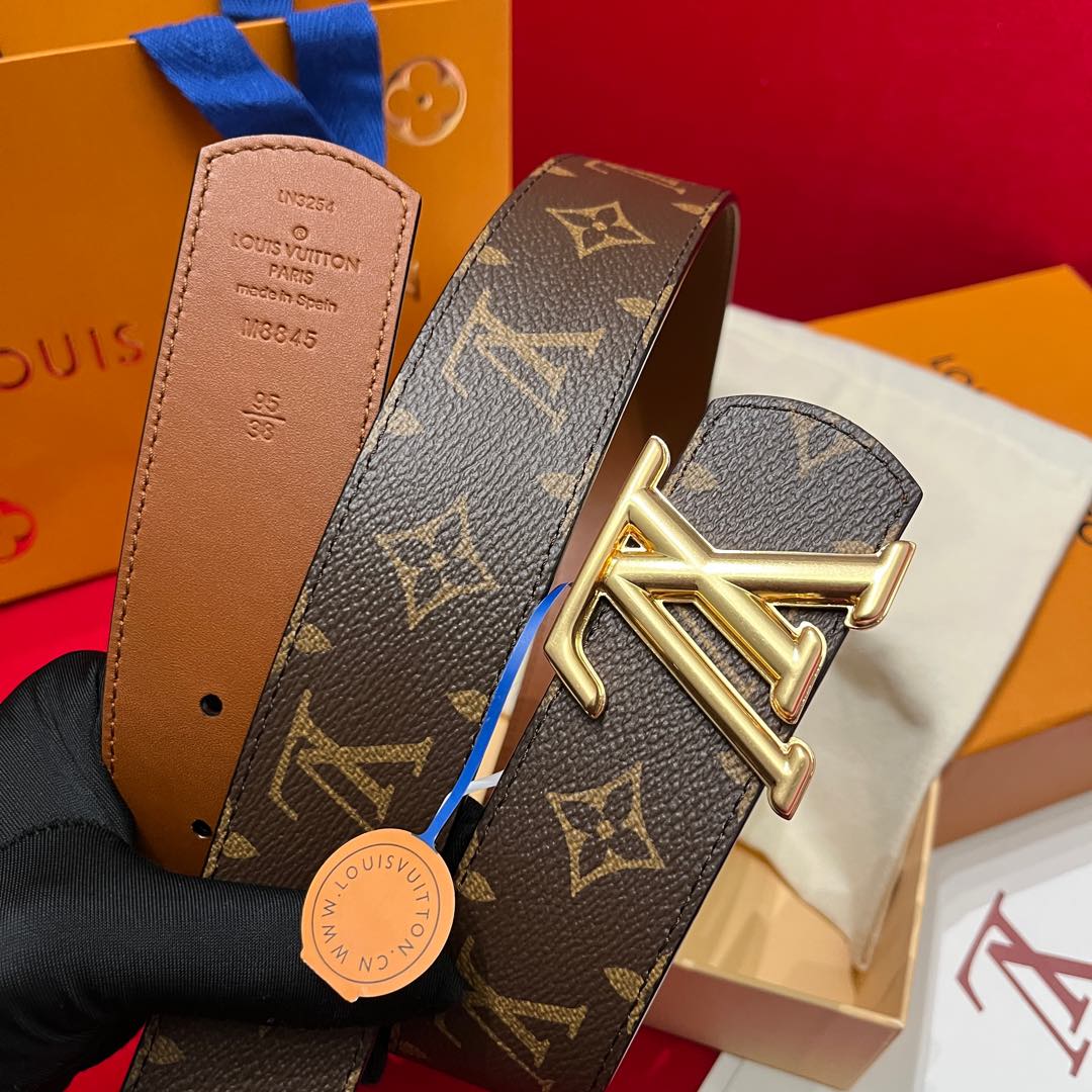 Louis Vuitt*n Men Belt-4CM