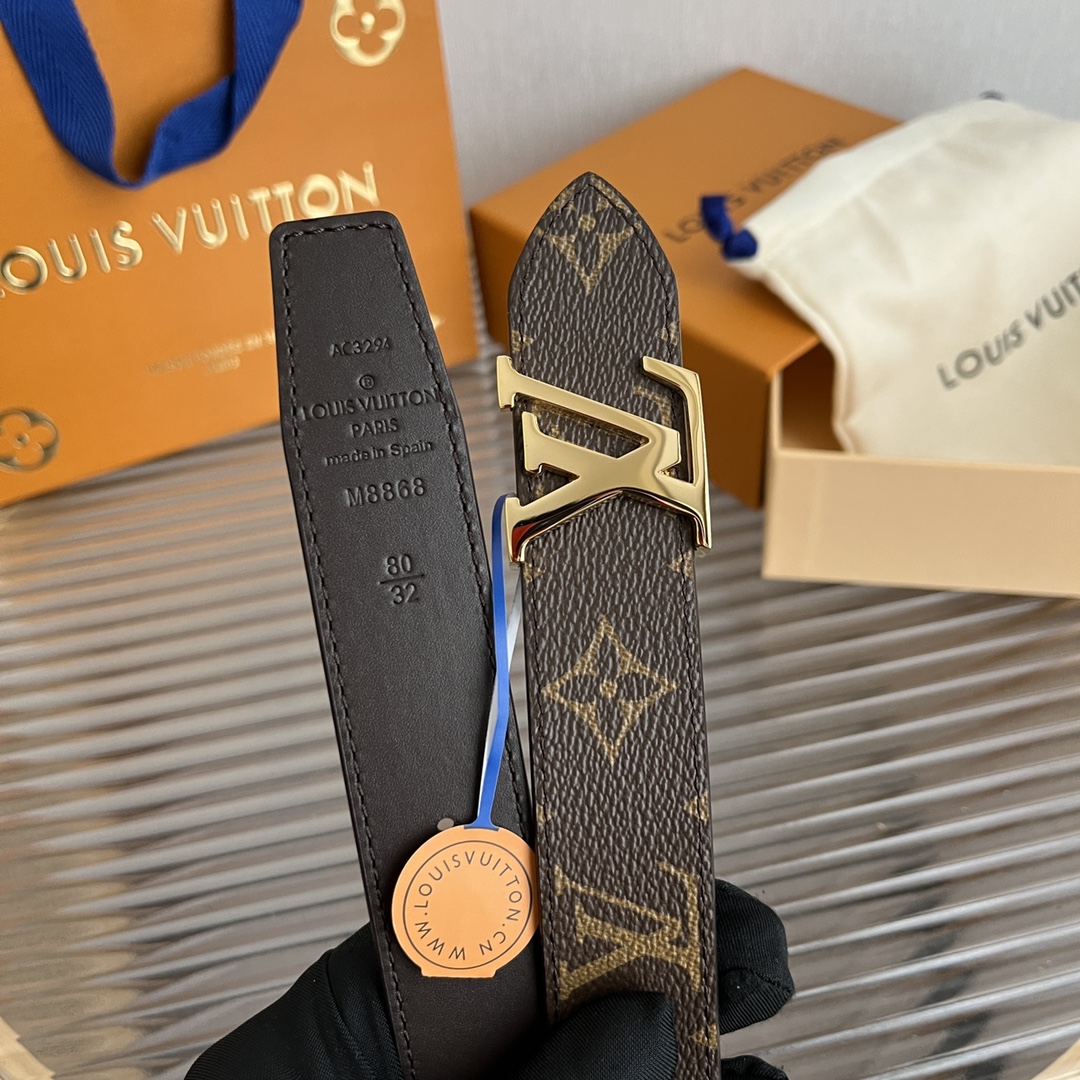 Louis Vuitt*n Women Belt-3CM