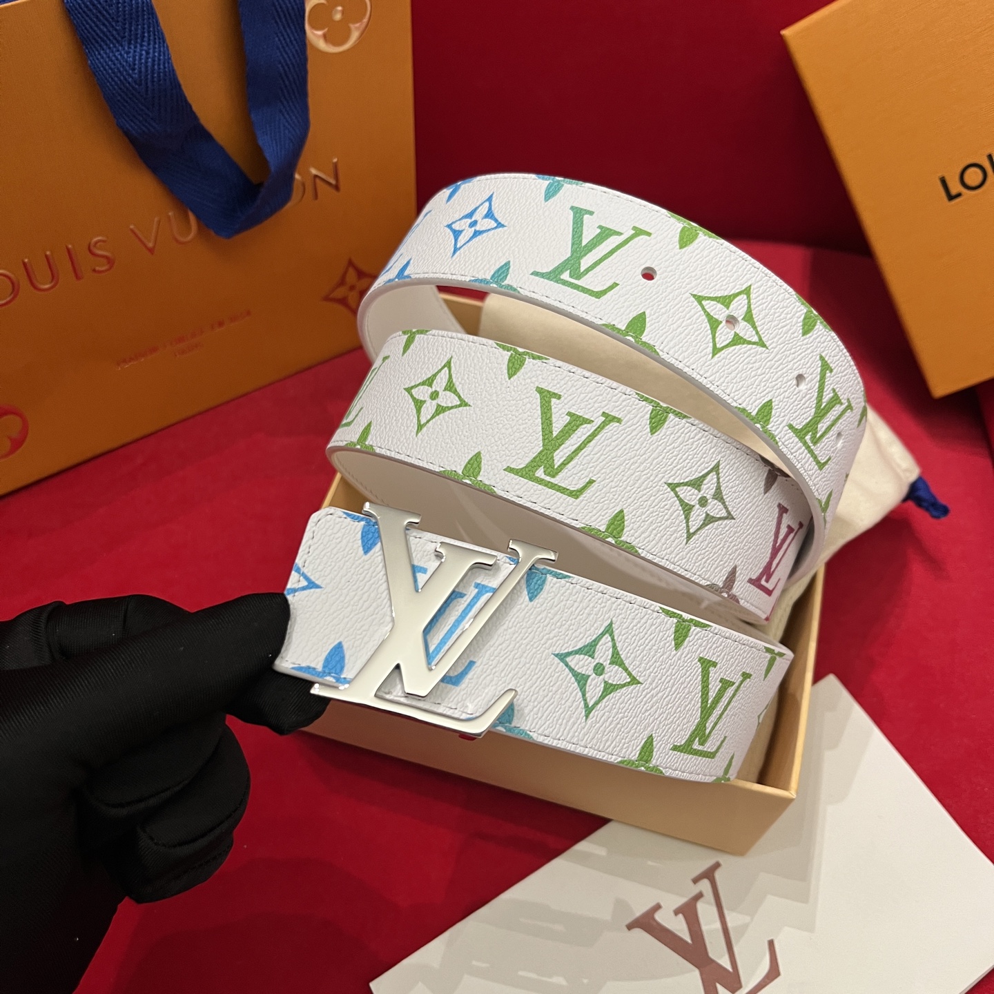 Louis Vuitt*n Men Belt-4CM