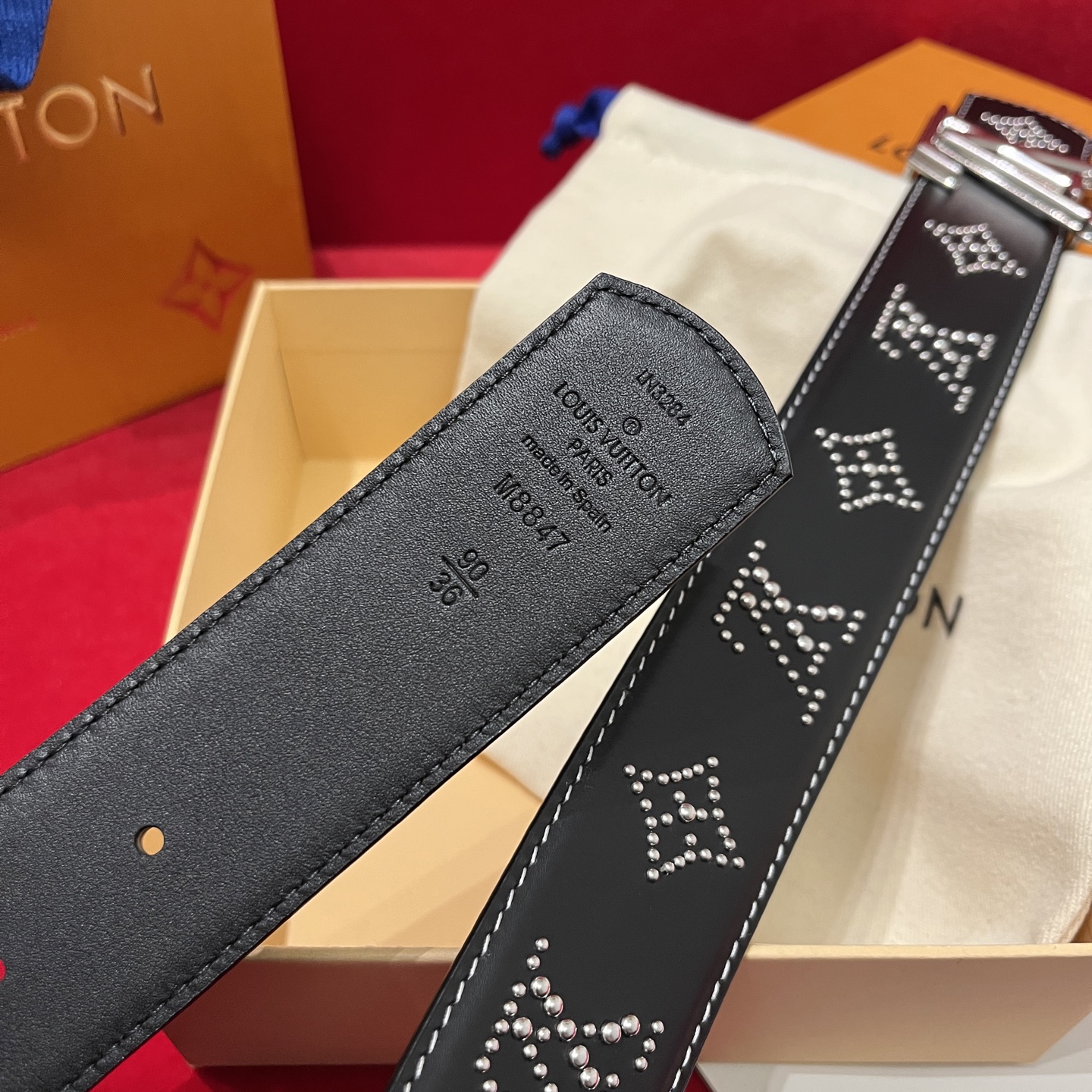 Louis Vuitt*n Men Belt-4CM