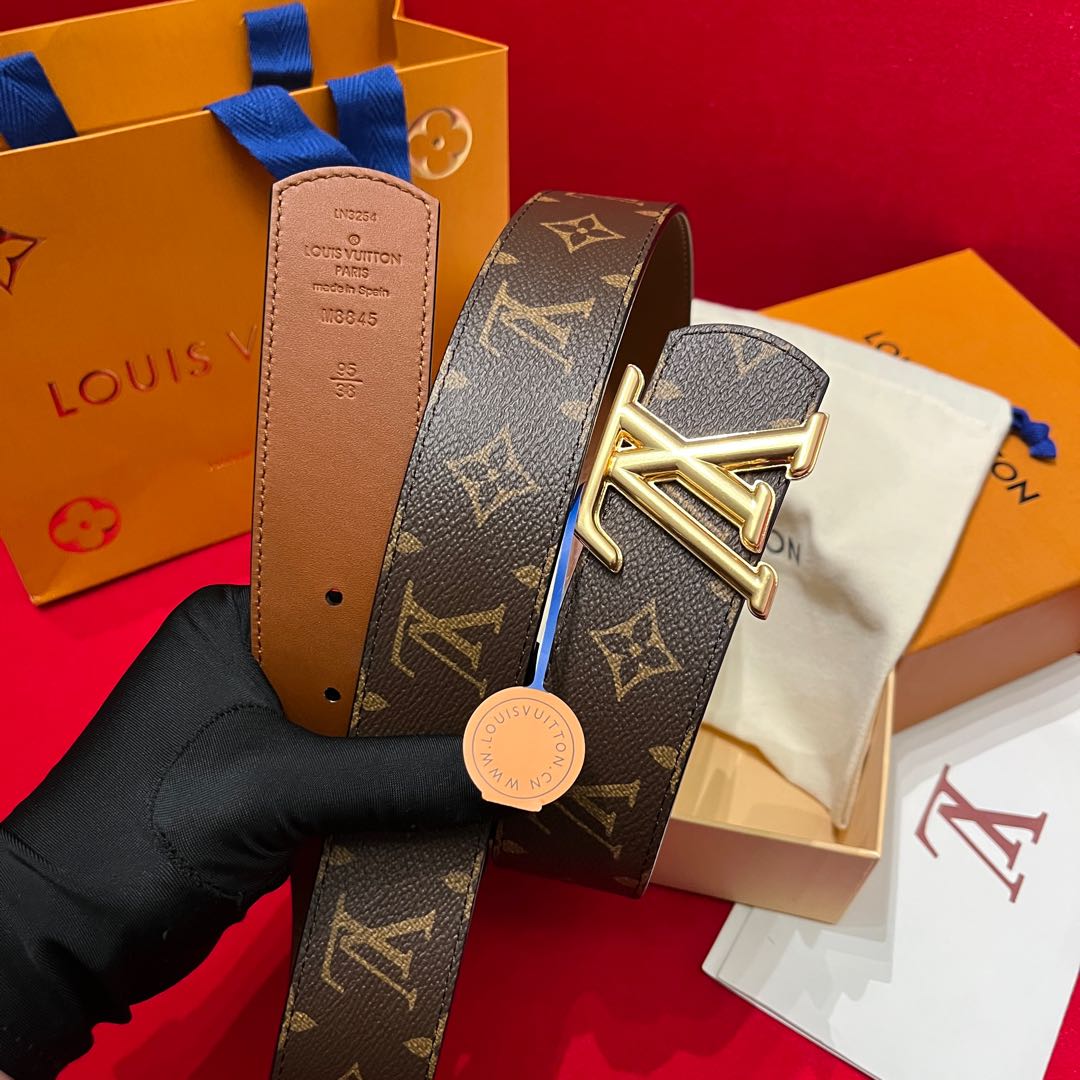 Louis Vuitt*n Men Belt-4CM