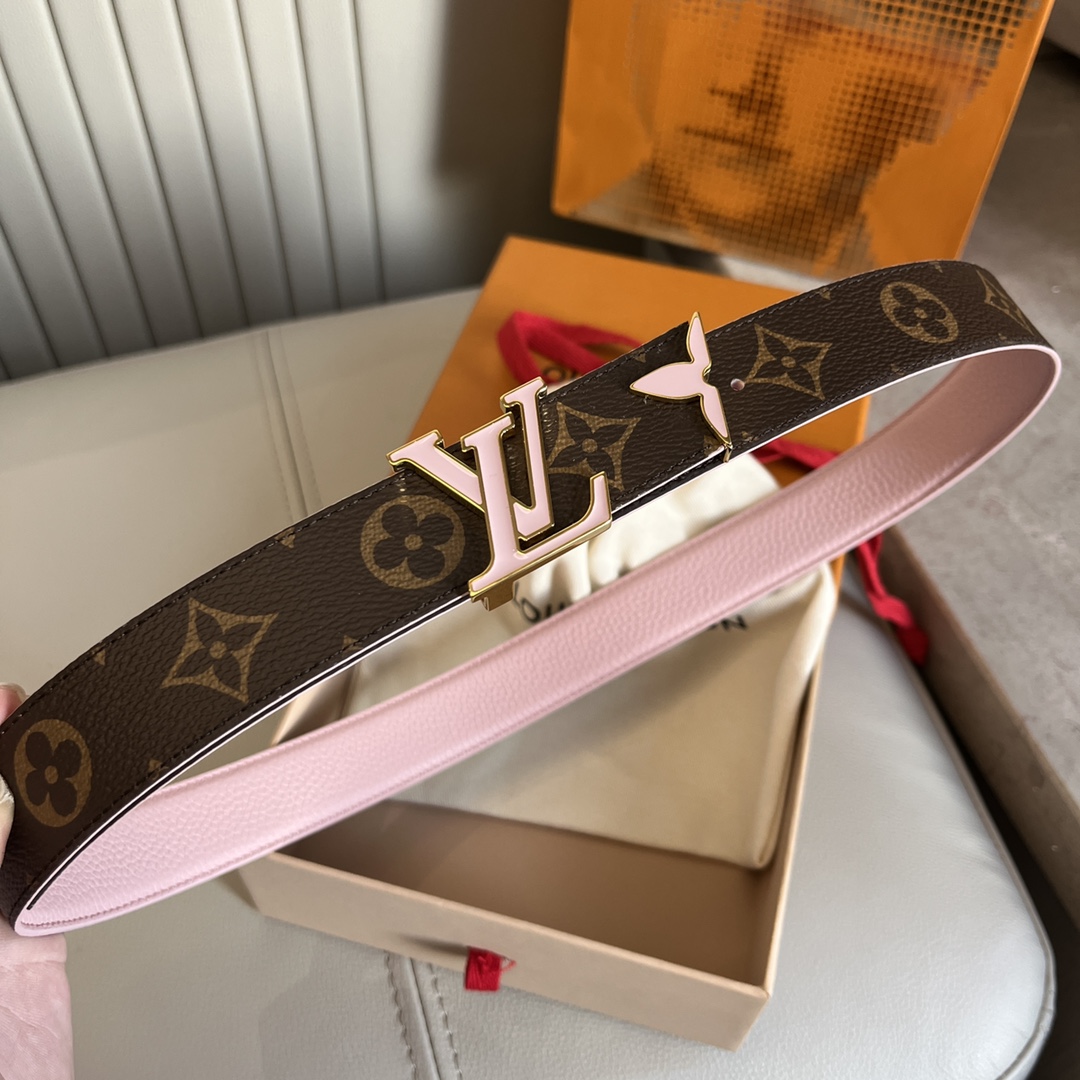 Louis Vuitt*n Women Belt-3CM