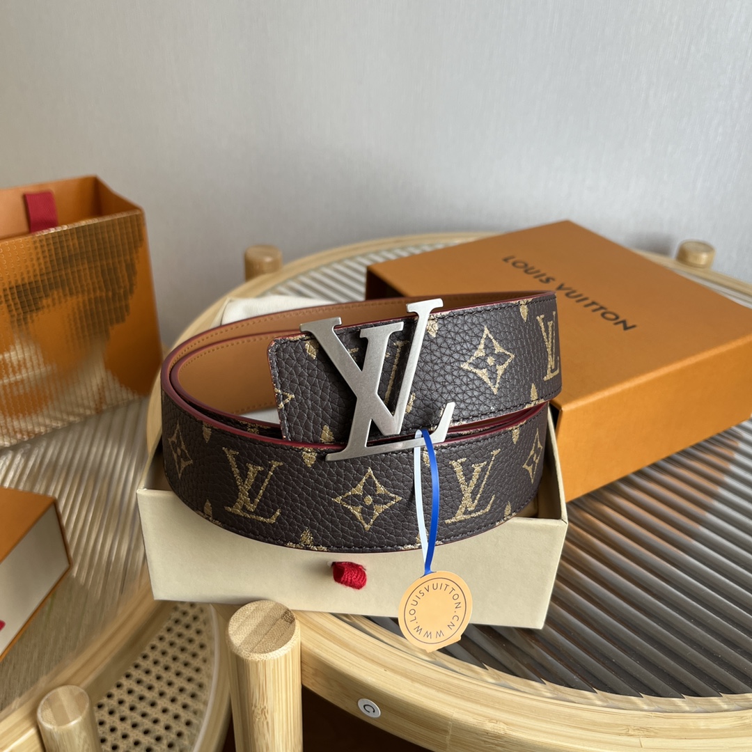 Louis Vuitt*n Men Belt-4CM