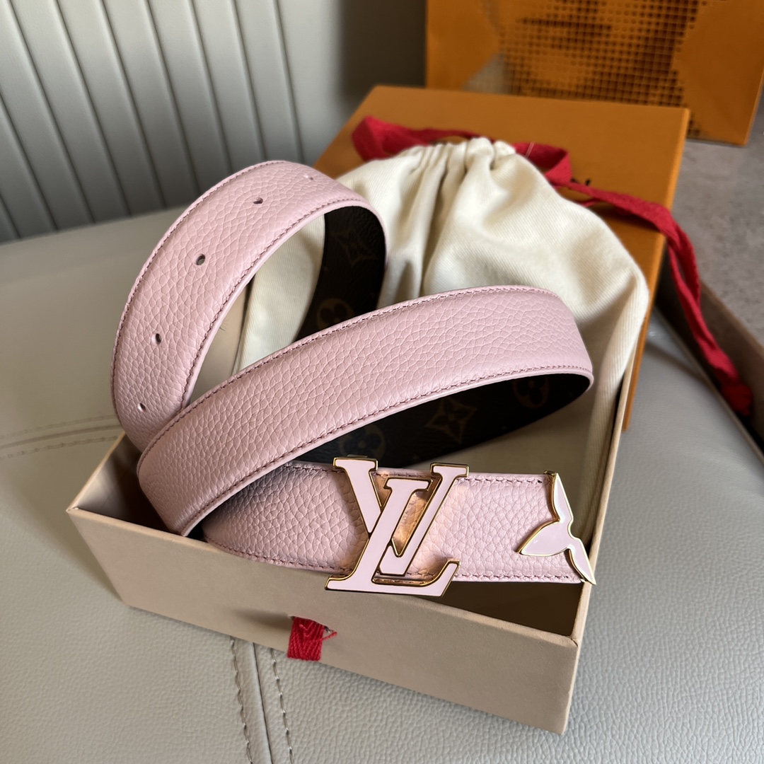Louis Vuitt*n Women Belt-3CM