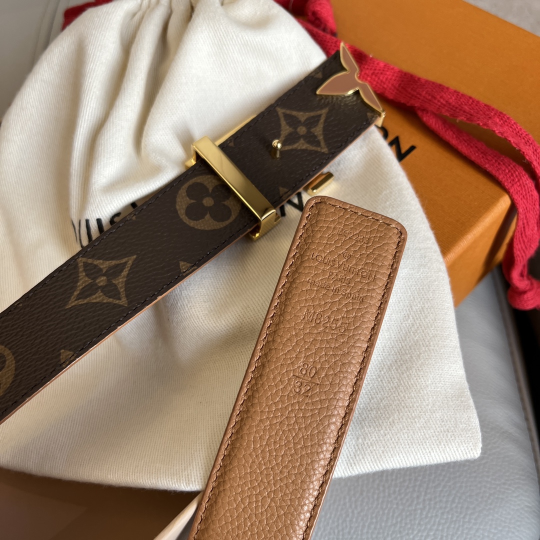 Louis Vuitt*n Women Belt-3CM