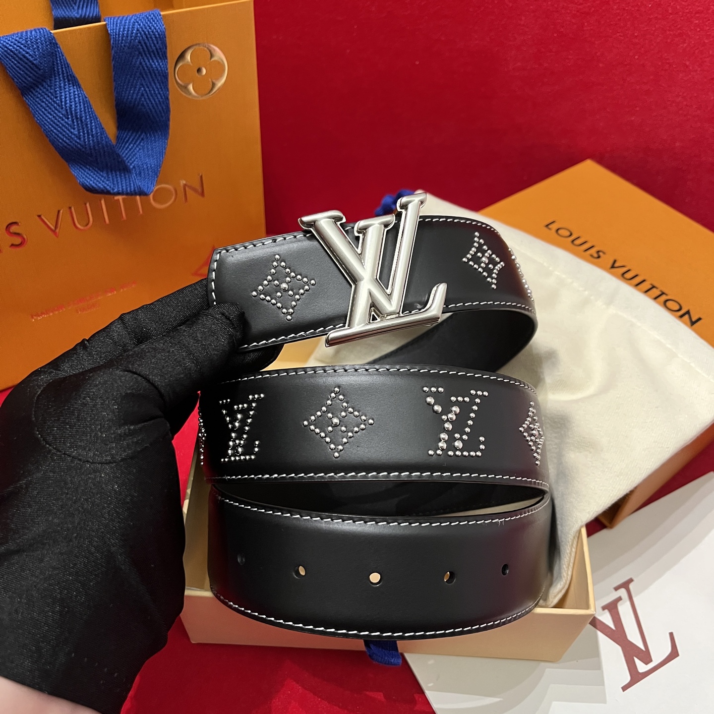 Louis Vuitt*n Men Belt-4CM