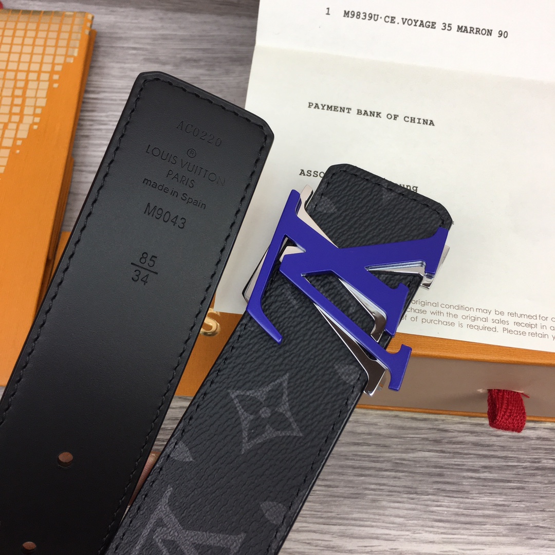 Louis Vuitt*n Men Belt-4CM