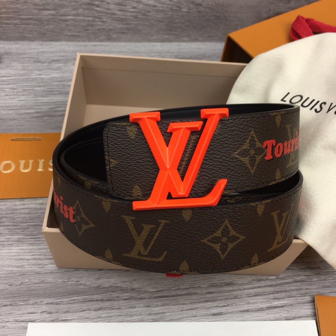 Louis Vuitt*n Men Belt-4CM