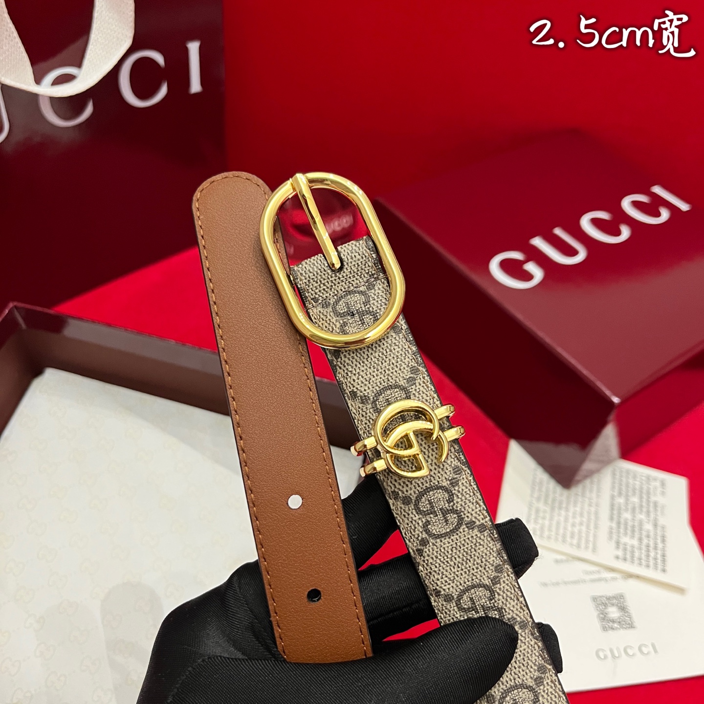 Gucc* Women Belt-2.5CM