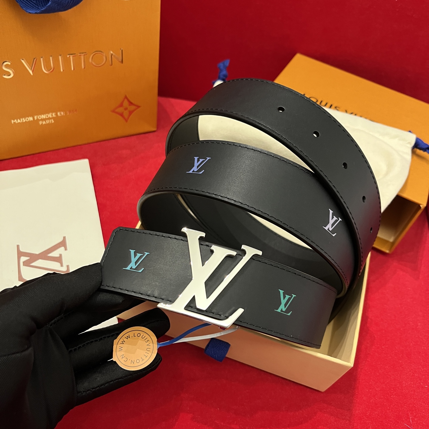 Louis Vuitt*n Men Belt-4CM