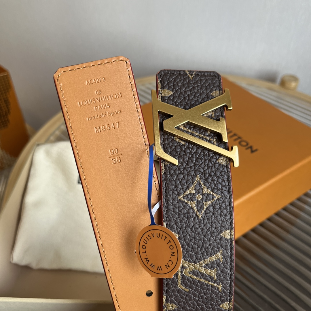 Louis Vuitt*n Men Belt-4CM