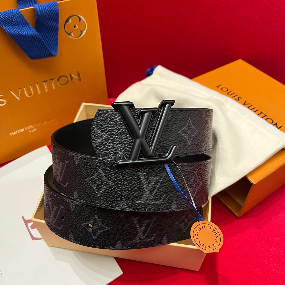 Louis Vuitt*n Men Belt-4CM
