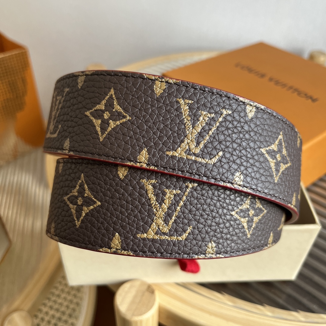 Louis Vuitt*n Men Belt-4CM