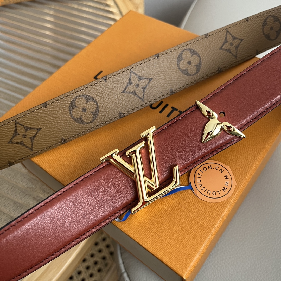 Louis Vuitt*n Women Belt-3CM