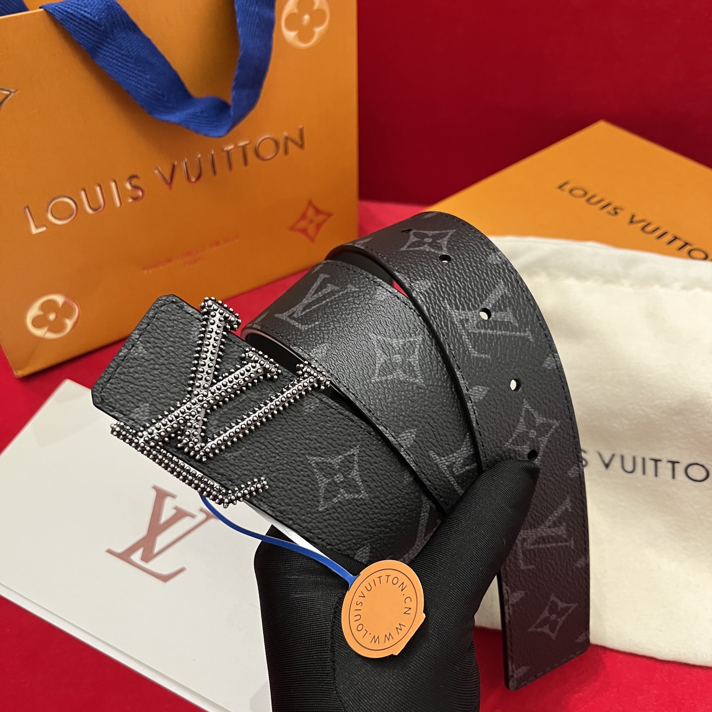 Louis Vuitt*n Men Belt-4CM