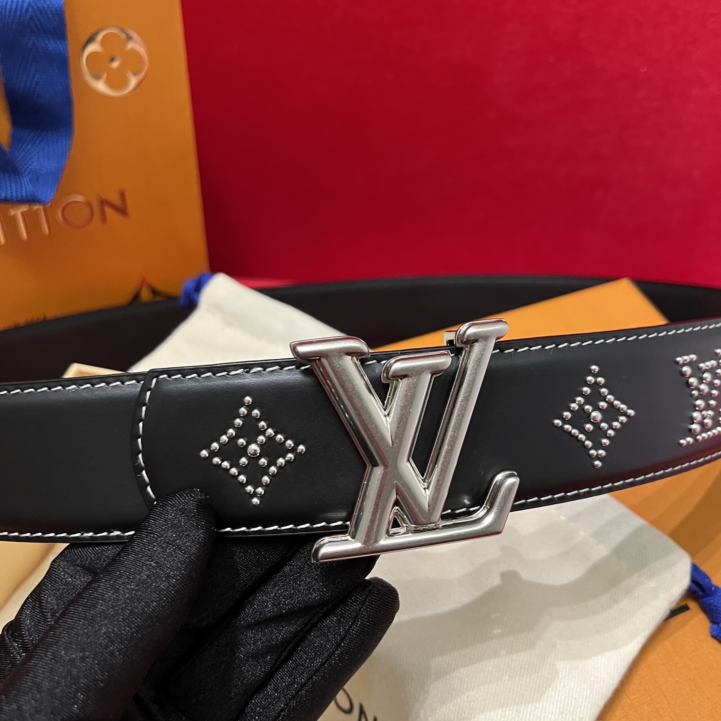 Louis Vuitt*n Men Belt-4CM