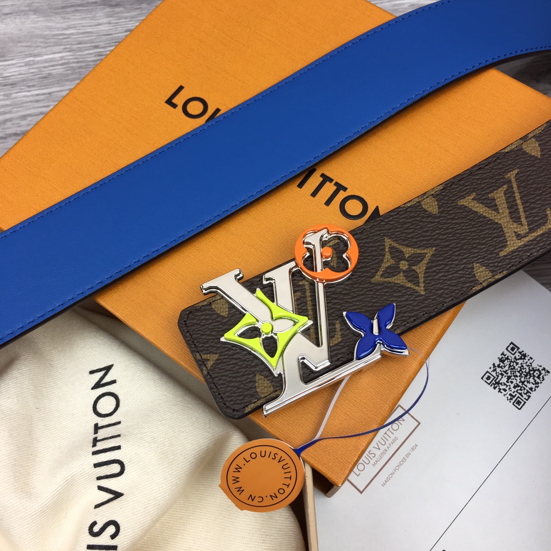 Louis Vuitt*n Men Belt-4CM
