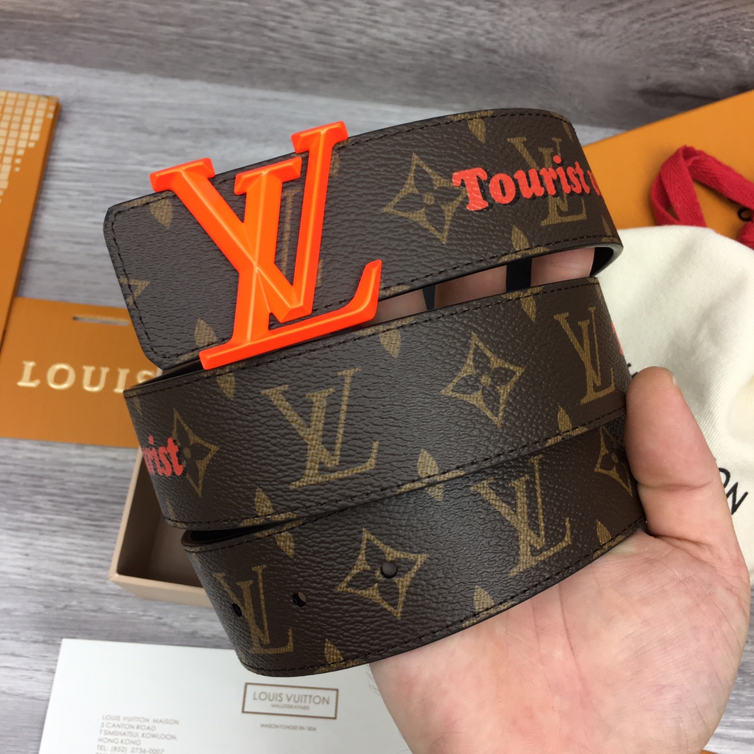 Louis Vuitt*n Men Belt-4CM