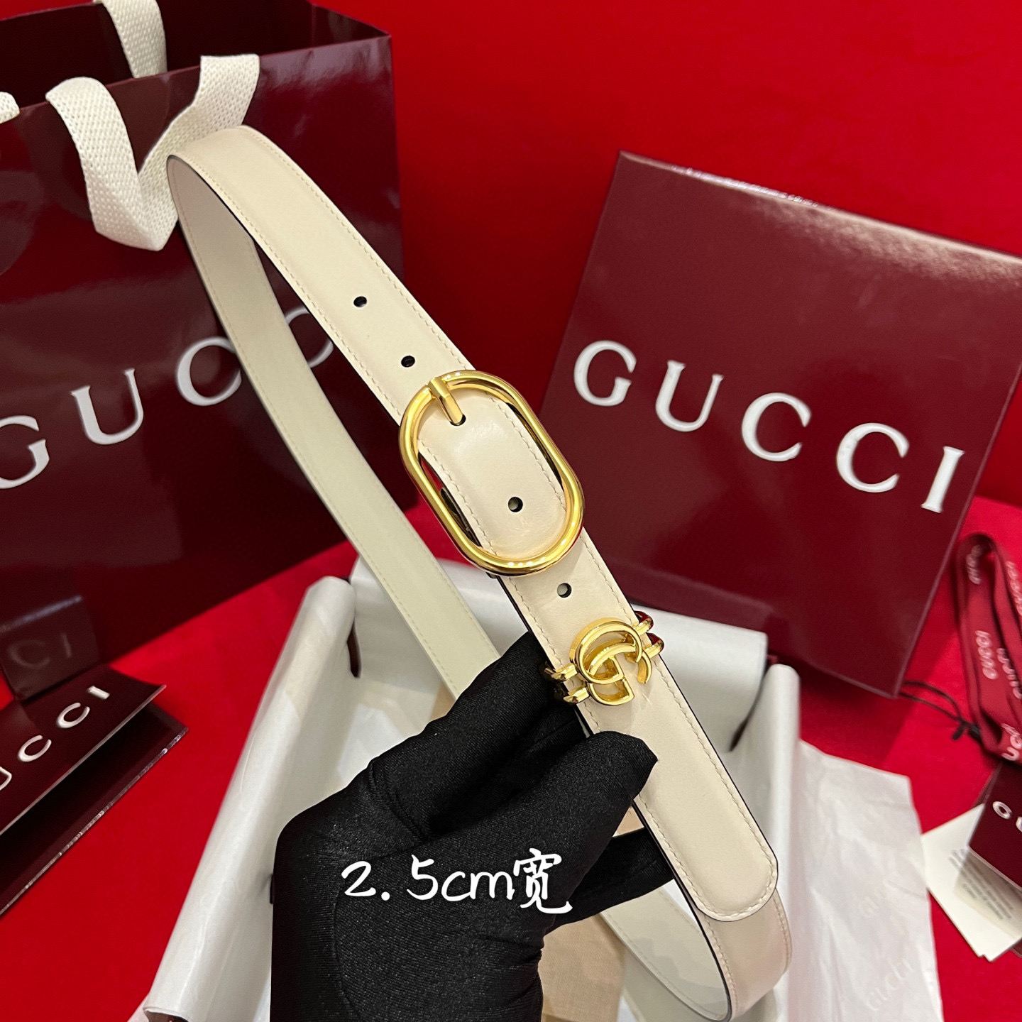 Gucc* Women Belt-2.5CM