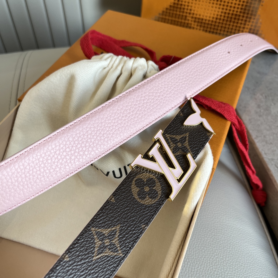 Louis Vuitt*n Women Belt-3CM
