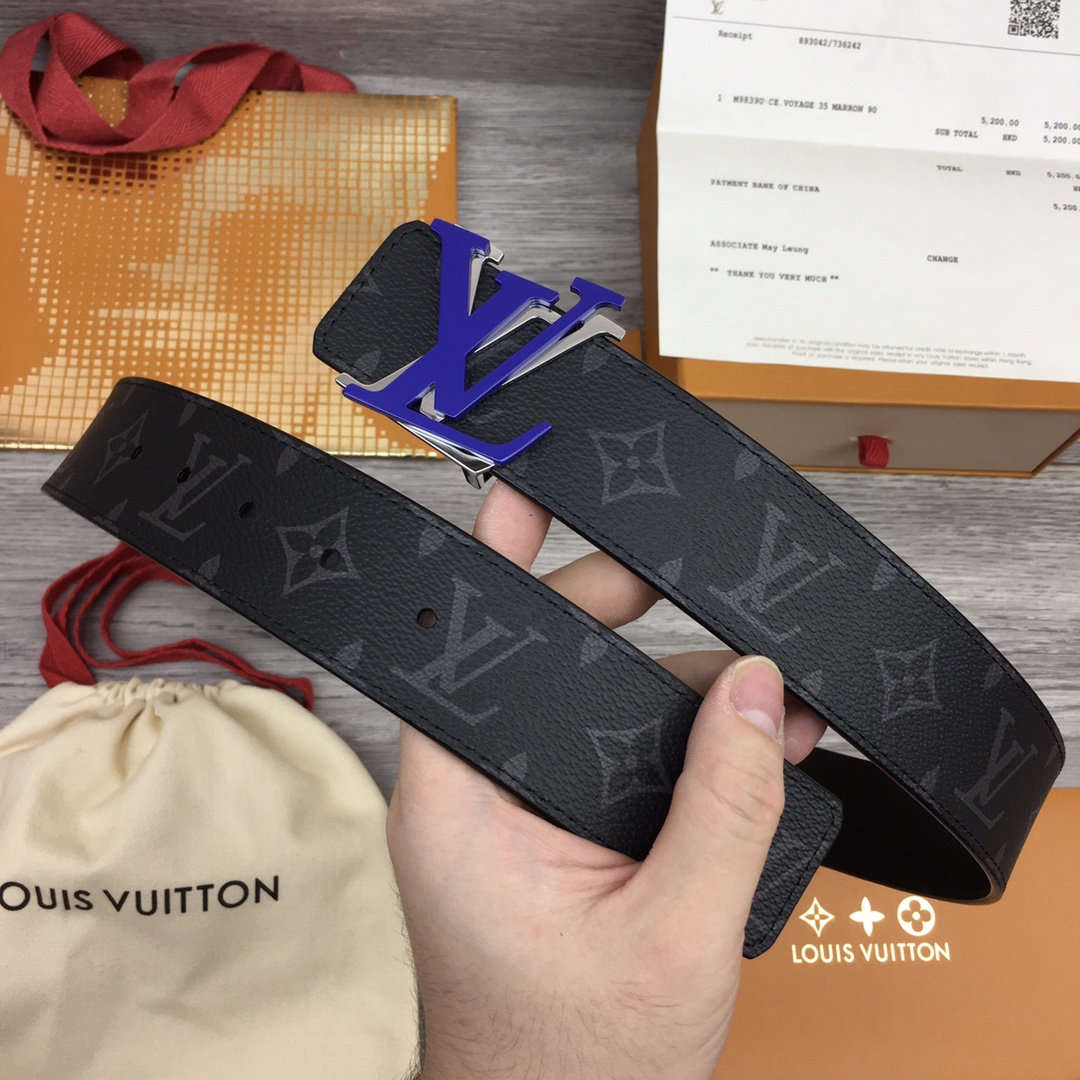 Louis Vuitt*n Men Belt-4CM