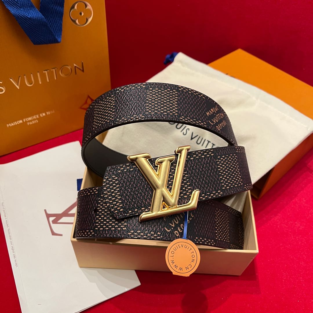 Louis Vuitt*n Men Belt-4CM