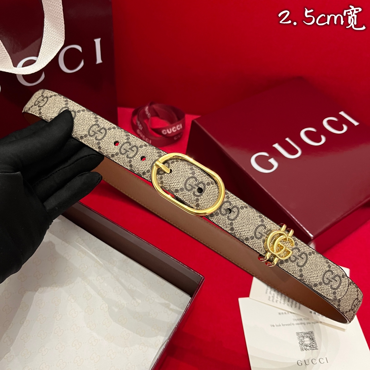 Gucc* Women Belt-2.5CM