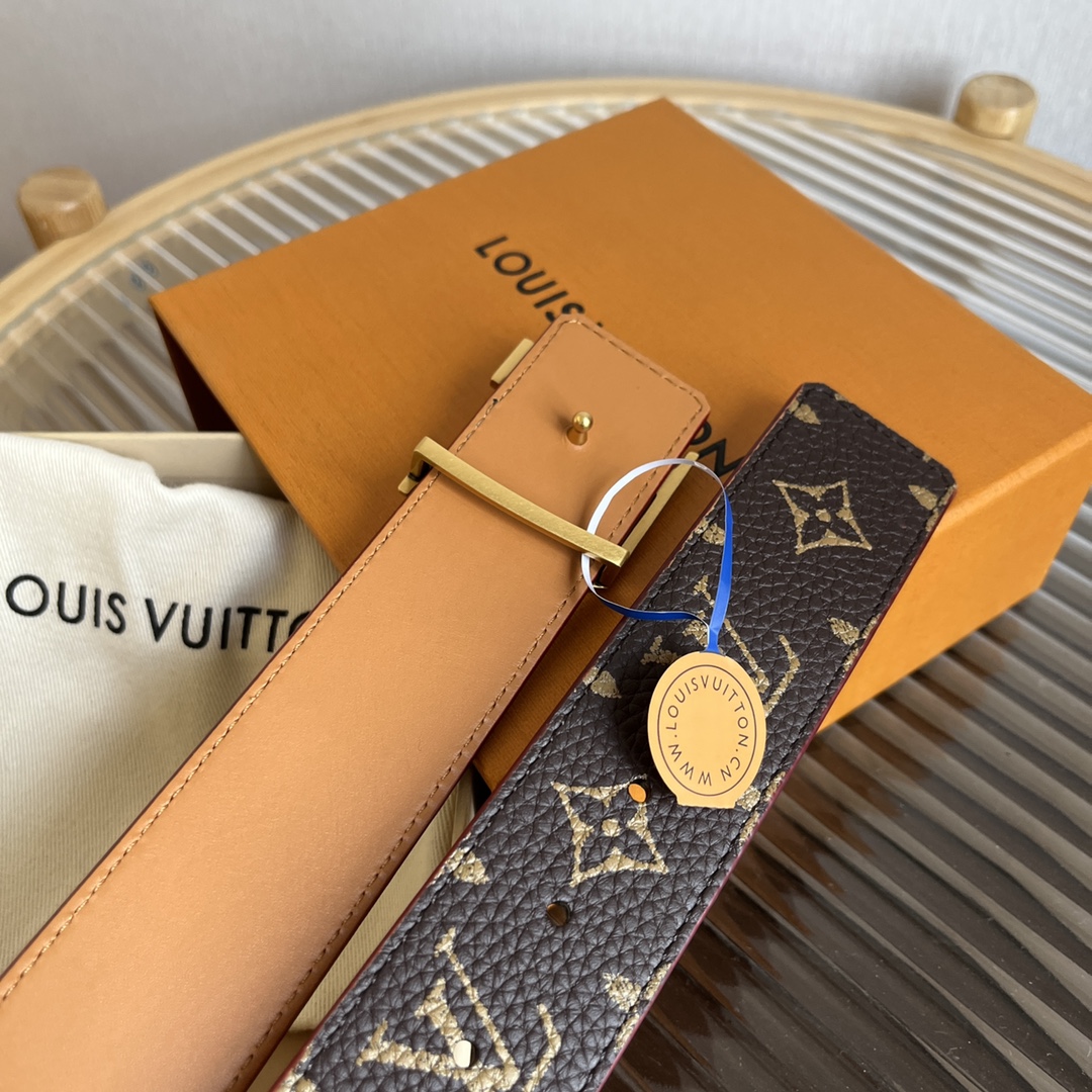 Louis Vuitt*n Men Belt-4CM