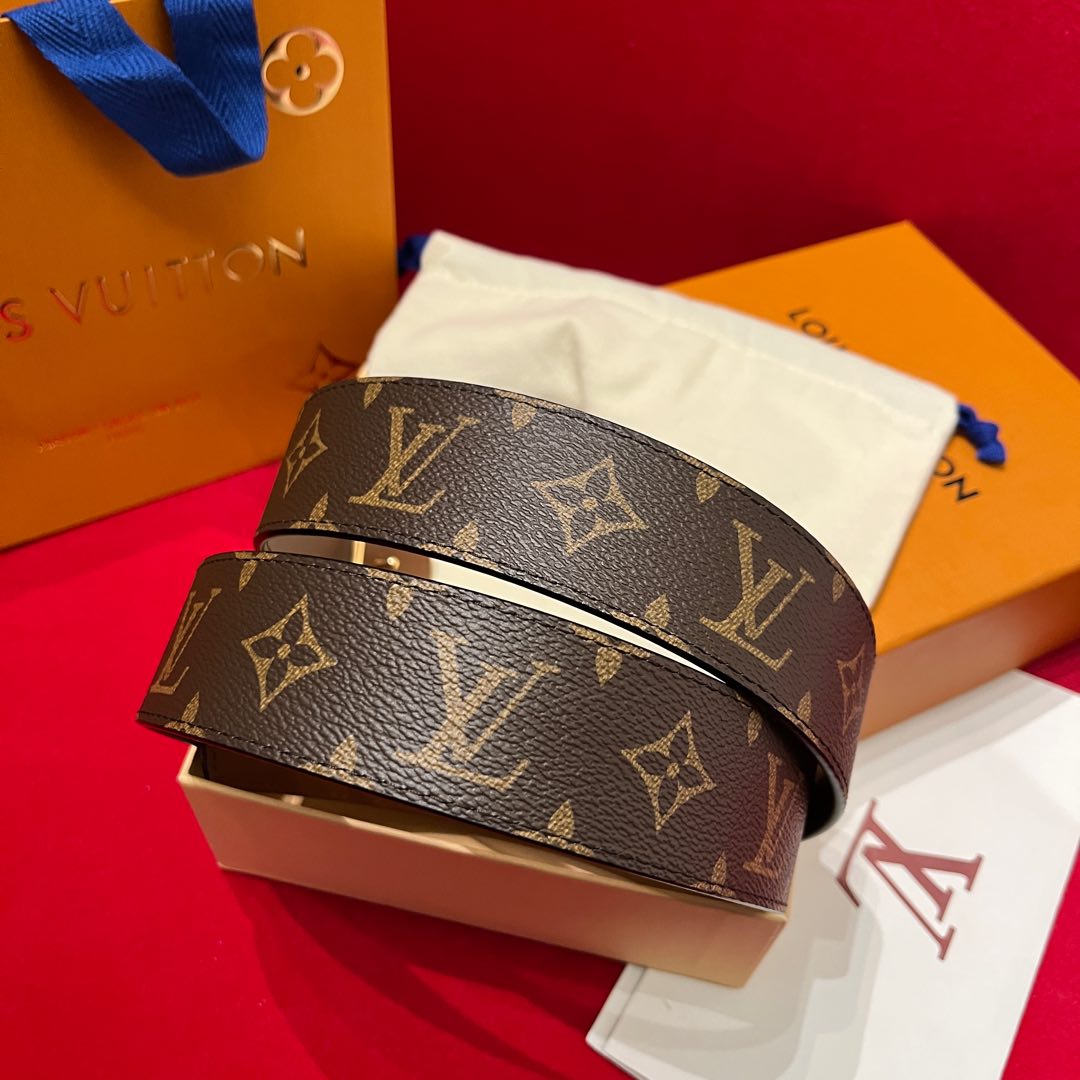Louis Vuitt*n Men Belt-4CM
