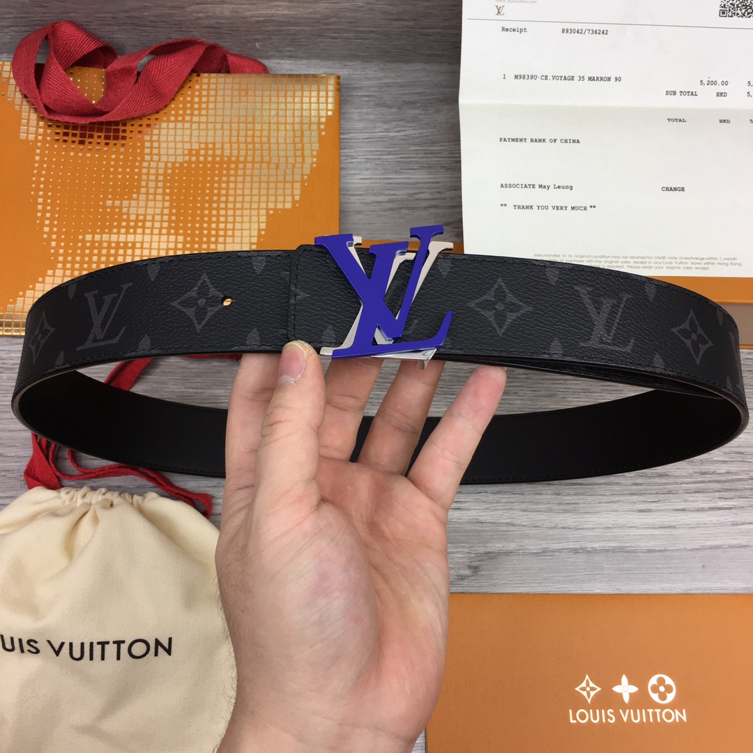 Louis Vuitt*n Men Belt-4CM