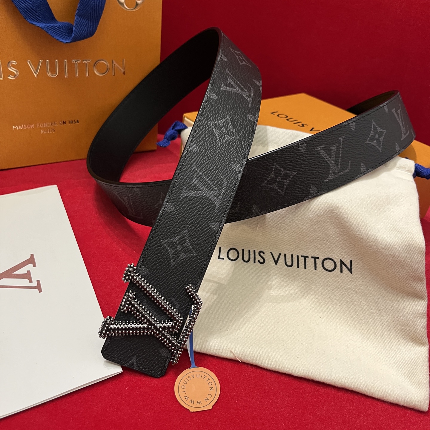 Louis Vuitt*n Men Belt-4CM