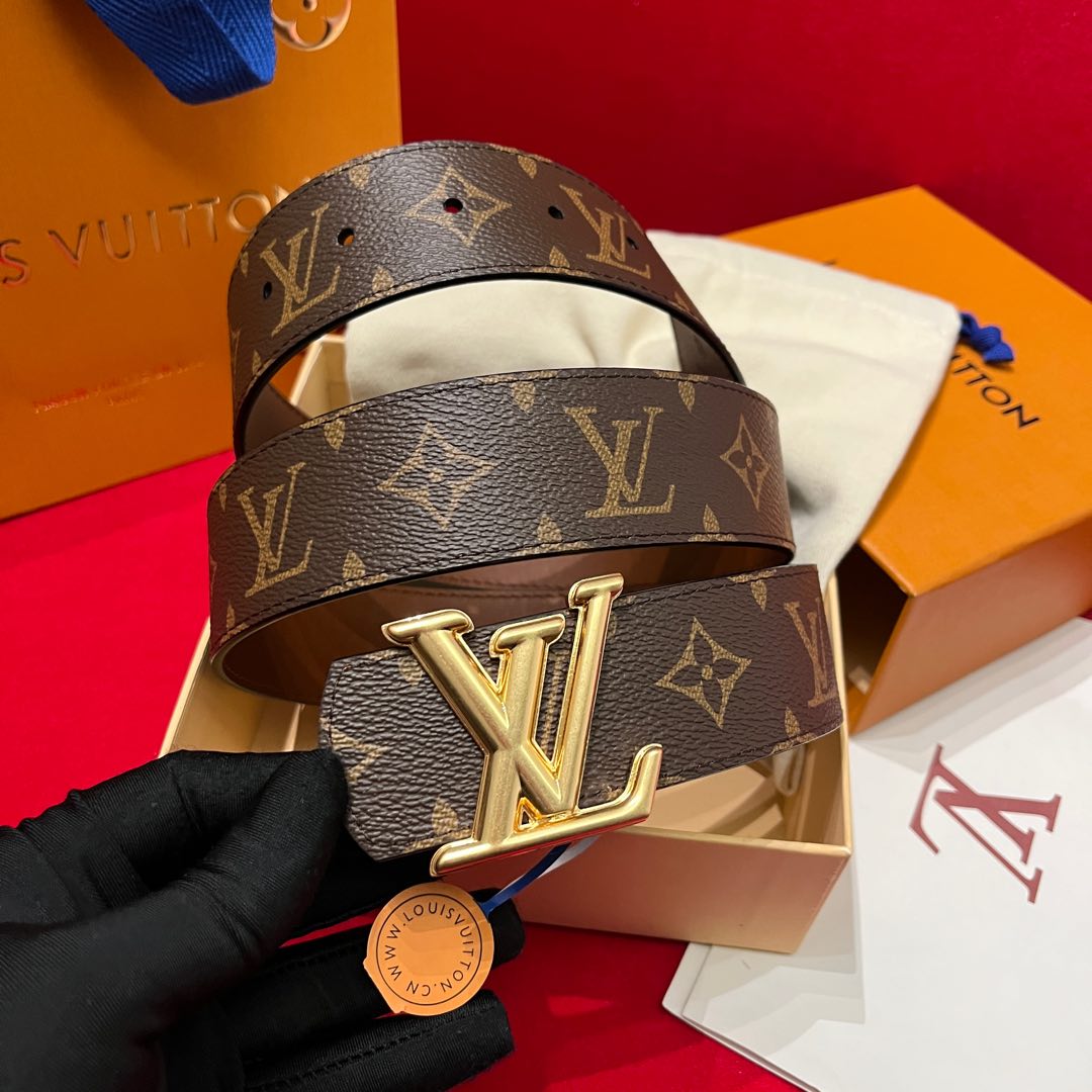 Louis Vuitt*n Men Belt-4CM