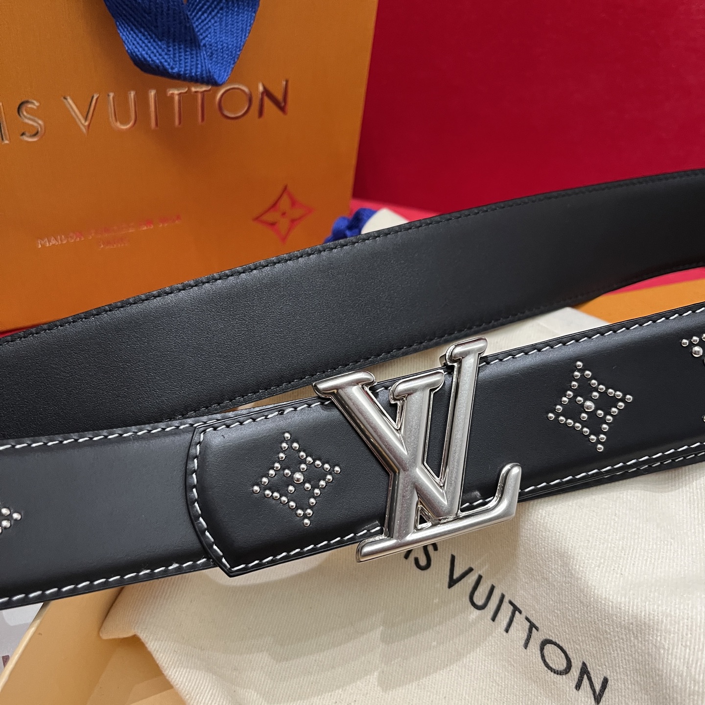 Louis Vuitt*n Men Belt-4CM