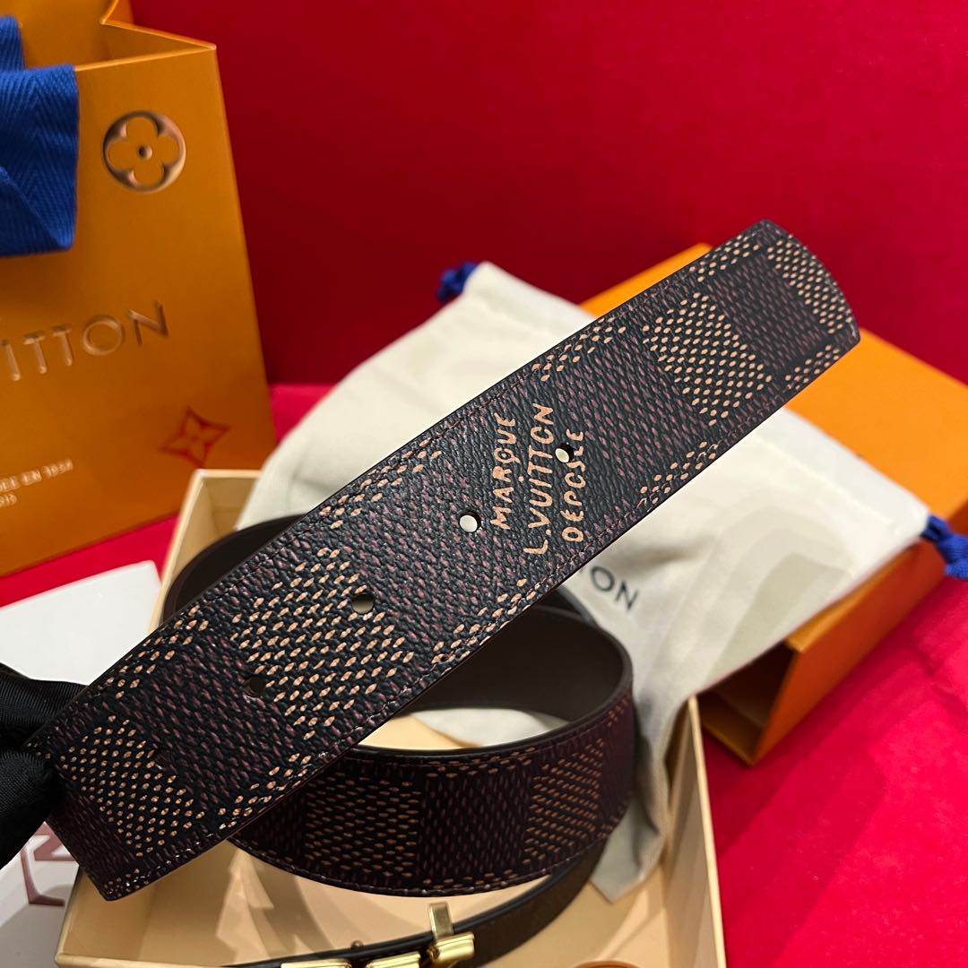 Louis Vuitt*n Men Belt-4CM